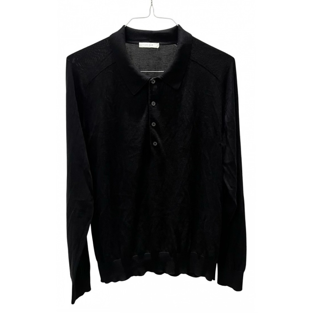 The Row Diego Polo - Silk and Cotton Blend - Dark Navy - Size XL